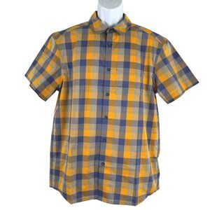 Arcteryx Brohm Shirt Mens Large Short Sleeve Plaid Button Front TP-3502‎